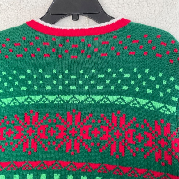 Blizzard Bay Men’s XL Pug Dog with Candy Cane & Jester's Hat Christmas Sweater - Picture 10 of 16